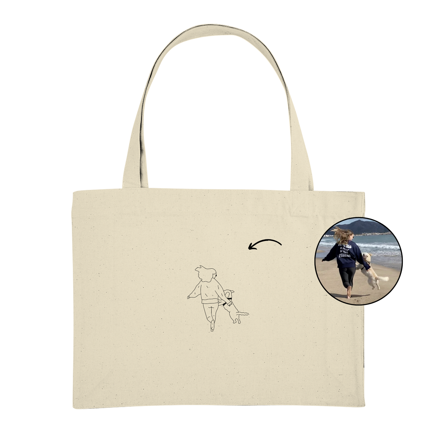 Shopping Bag mit personalisierter Illustration