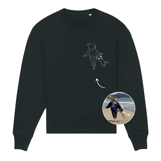 Oversize Sweatshirt mit personalisierter Illustration